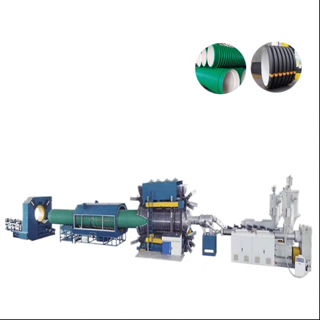 HDPE, PP Vertikal Typ Duebelmauer gewellte Pipe a PVC Ribbed Pipe Extrusion Linn